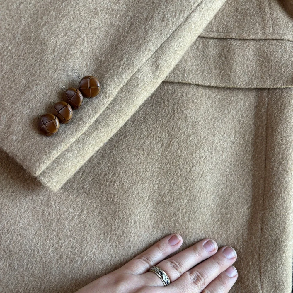Tailors Row Deansgate Mens 46R 100% Camel Hair Wool Blazer Sport Coat Tan Camel